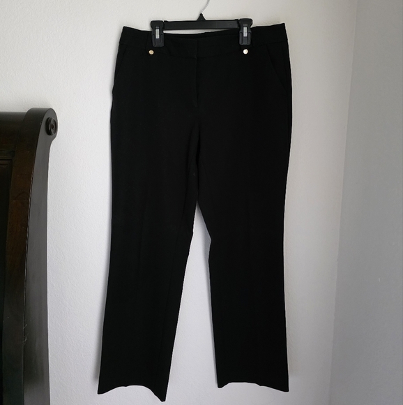 Anne Klein Black Straight Leg Pants Petite Slacks - Picture 1 of 7